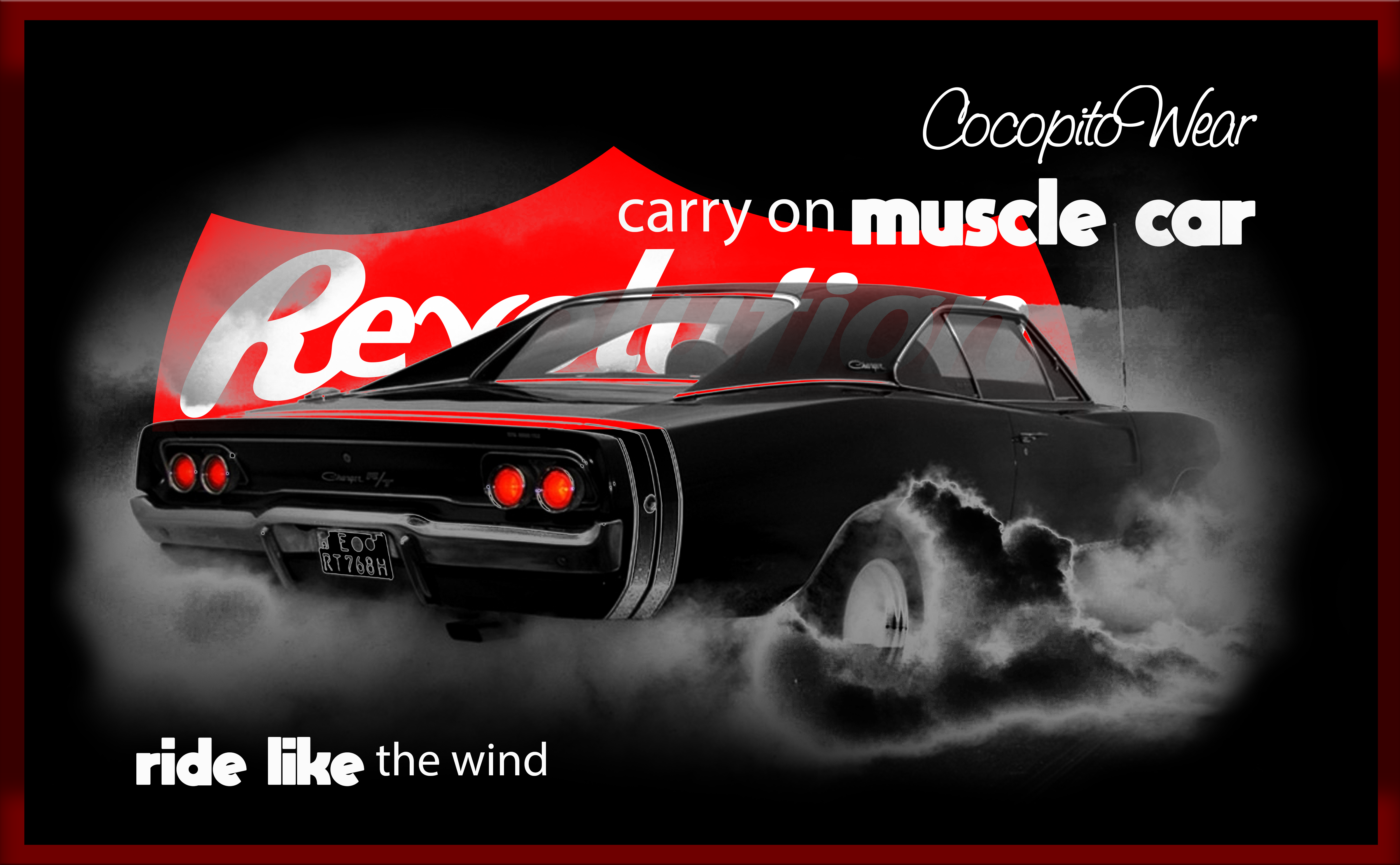 Muscle Car Carry on Ride like the wind COCOPITO- koszulka męska